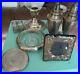 9pc-Sterling-Silver-lot-candle-salt-pepper-compact-ashtray-cellars-frame-scrap-01-ned