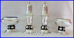 A Four-Piece Condiment Set Sterling Silver Salt Pepper Shaker Cellar Tiffany &Co