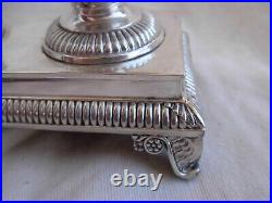 ANTIQUE FRENCH STERLING SILVER CRYSTAL DOUBLE SALT CELLARS, FIRST HALF OF 19th