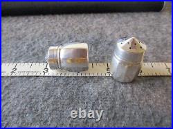 ANTIQUE WEBSTER STERLING SILVER SALT CELLARS+SALT & PEPPER SHAKERS 20.81g READ