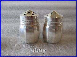 ANTIQUE WEBSTER STERLING SILVER SALT CELLARS+SALT & PEPPER SHAKERS 20.81g READ