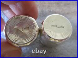 ANTIQUE WEBSTER STERLING SILVER SALT CELLARS+SALT & PEPPER SHAKERS 20.81g READ