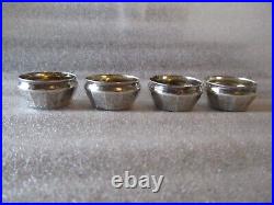 ANTIQUE WEBSTER STERLING SILVER SALT CELLARS+SALT & PEPPER SHAKERS 20.81g READ