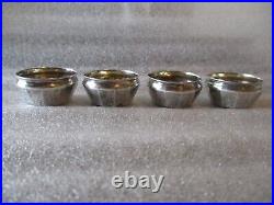 ANTIQUE WEBSTER STERLING SILVER SALT CELLARS+SALT & PEPPER SHAKERS 20.81g READ