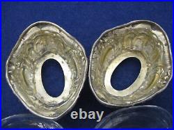 ART NOUVEAU by GORHAM STERLING SILVER SALT and PEPPER PAIR with TWO SALT CELLARS