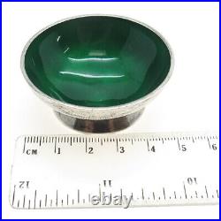 AVANT 925 Sterling Silver Vintage Mexico Enamel Salt Cellar / Bowl