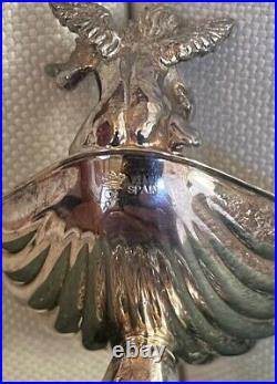 Alpadur Spain Silver Salt Cellar Classical Angel On Shell With 7 Spoons