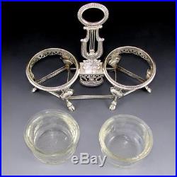 Antique 1800s French Sterling Silver Double Salt Cellar Ambroise Mignerot