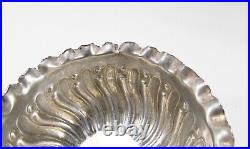 Antique 1890 Pair Nathan & Hayes England Sterling Silver Open Salt Cellars Dips