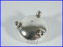 Antique 1920's Russian 84 Solid Silver Salt Cellar Dish Bowl Cruet Gilt Sterling