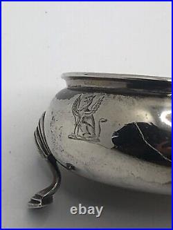 Antique 1938 English Sterling Silver Open Salt Cellar By Peter Guille