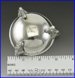 Antique 19th Century Tiffany & Company Coin 900 Silver Rams Head Salt Cellar