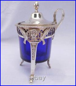 Antique 19th France Condiment Set Sterling Silver Salt / Salt Cellars net-322gr