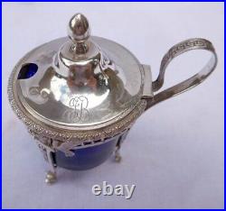 Antique 19th France Condiment Set Sterling Silver Salt / Salt Cellars net-322gr