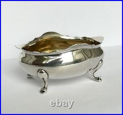 Antique 925 Silver Salt Mustard Cellar & Spoon / Sheffield 1897 / 46g