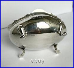 Antique 925 Silver Salt Mustard Cellar & Spoon / Sheffield 1897 / 46g