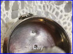 Antique Austria 800 Silver Double Master Salt Dip Cellar Dish WithHandle Austrian