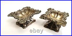 Antique Austro-Hungarian 13 silver rectangular footed Salt Cellar Vienna