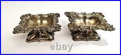 Antique Austro-Hungarian 13 silver rectangular footed Salt Cellar Vienna