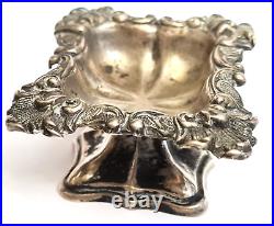 Antique Austro-Hungarian 13 silver rectangular footed Salt Cellar Vienna