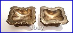 Antique Austro-Hungarian 13 silver rectangular footed Salt Cellar Vienna 1863