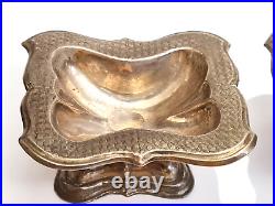 Antique Austro-Hungarian 13 silver rectangular footed Salt Cellar Vienna 1863