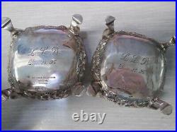 Antique Bigelow Kennard & Co. Repousse Sterling Silver Footed Salt Cellars #5