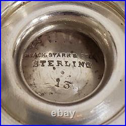 Antique Black Starr Frost Sterling Pedestal Bowl Salt Cellar Dish Set #13 Mono