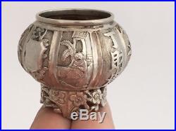 Antique Chinese Silver Open Salt Cellar WANG HING (R2747A)