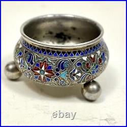 Antique David Andersen Norway Sterling Silver Bowl Salt Russian Style Crca 1900