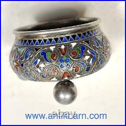 Antique David Andersen Norway Sterling Silver Bowl Salt Russian Style Crca 1900