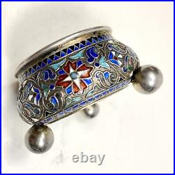 Antique David Andersen Norway Sterling Silver Bowl Salt Russian Style Crca 1900