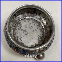 Antique David Andersen Norway Sterling Silver Bowl Salt Russian Style Crca 1900