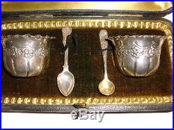 Antique English George Jackson David Fullerton open salt cellar sterling silver