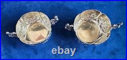 Antique English John Aldwinckle & James Slater Sterling Silver Salt Cellars (2)