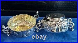 Antique English John Aldwinckle & James Slater Sterling Silver Salt Cellars (2)