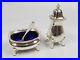 Antique-English-Set-Sterling-Silver-Footed-Salt-Cellar-with-Spoon-Pepper-Shaker-01-opi