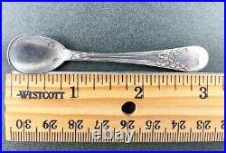 Antique FRENCH Silver OPEN SALT Cellar Glass Liner, Spoon Gustave Veyrat