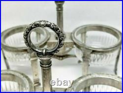 Antique French Empire 1809 1819 Sterling Silver Pair of selt Celars by Cahier