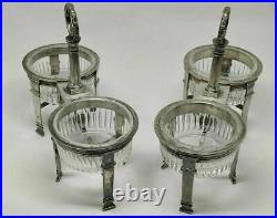 Antique French Empire 1809 1819 Sterling Silver Pair of selt Celars by Cahier