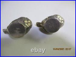 Antique French Figural Bird Salt Shakers 950 Silver A Vaguer