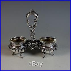 Antique French Silverplate Double Open Salt Cellar