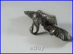 Antique French Solid Silver Swan and Clam Master Table Salt with Makers Marks