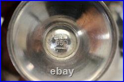 Antique GORHAM Sterling Silver Master SALT CELLARS Aesthetic BUTTERFLY Case #550