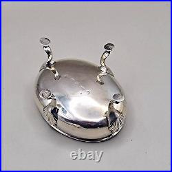 Antique Georgian Sterling Silver Cauldron Salt Cellar Bowl