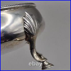 Antique Georgian Sterling Silver Cauldron Salt Cellar Bowl