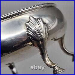 Antique Georgian Sterling Silver Cauldron Salt Cellar Bowl