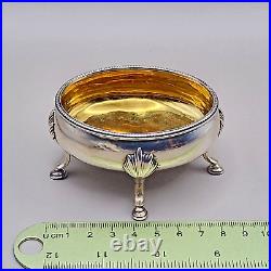 Antique Georgian Sterling Silver Cauldron Salt Cellar Bowl