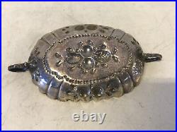 Antique German 800 Silver Repousse Small Trinket or Salt Dish