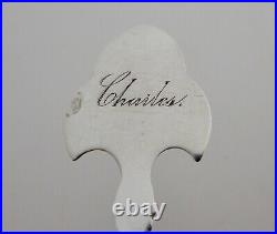 Antique Gorham Lotus Sterling Silver Open Salt and Spoon 83102